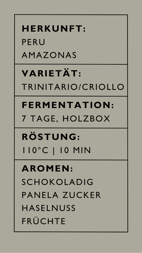 70% Tender Dark - Peru Amazonas - limitierter specialty cacao