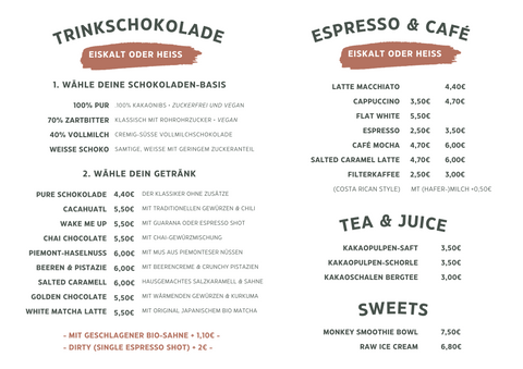 Nachhaltige und vegane Eiscreme, Smoothiebowls und Eisschokolade mit Schokolade