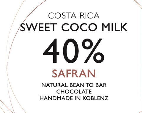 40% Sweet Coco Milk | Cremige Tafel mit Kokosmilch & Safran