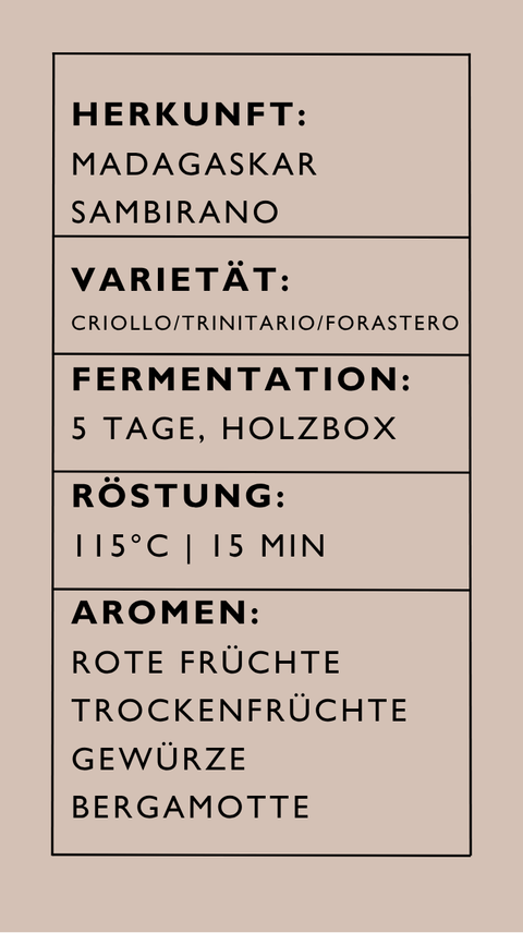 70% Tender Dark - Madagaskar Sambirano - limitierter specialty cacao
